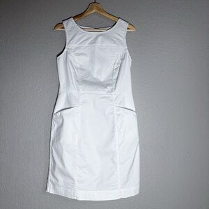 Boden White Structured Sleeveless Dress Bridal Size US 6R